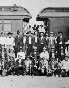 McCulloch County draftees shortly before departing for military service, Brady. (Detail of 078-0438. Courtesy of Wayne Spiller)