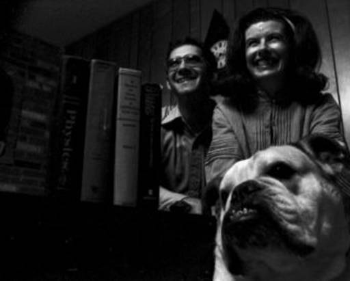 Mr. and Mrs. Jerry Bingham, with their English Bulldog, Winnie.